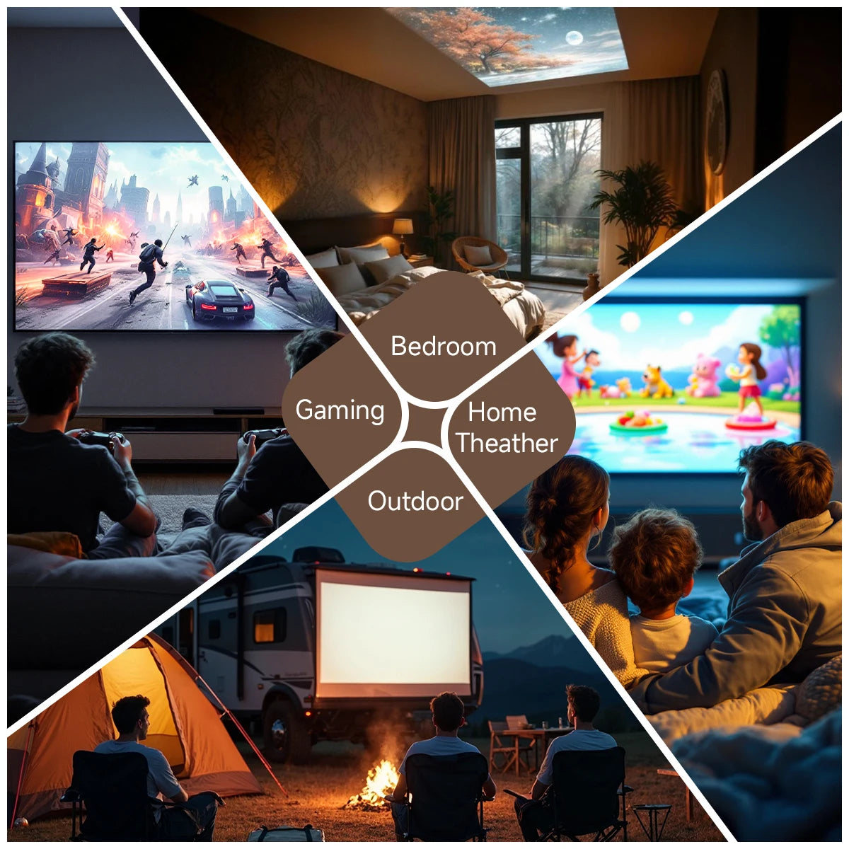 Projector 360° For home Cinema